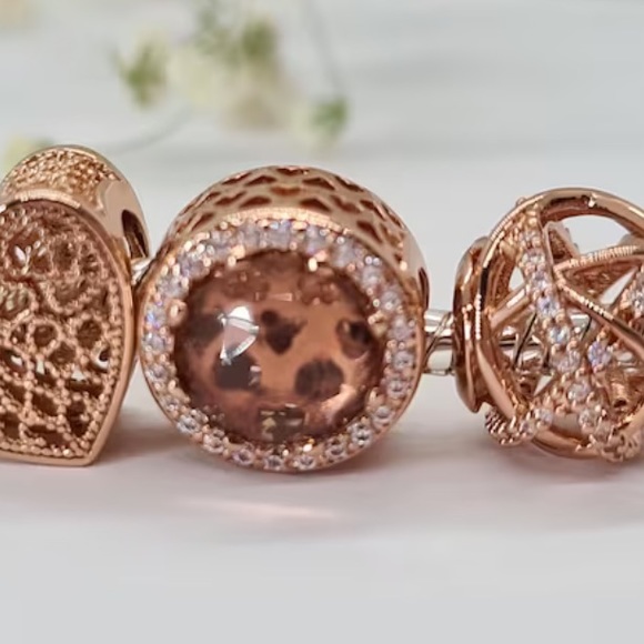Pandora rose gold, charm set. - Picture 4 of 11